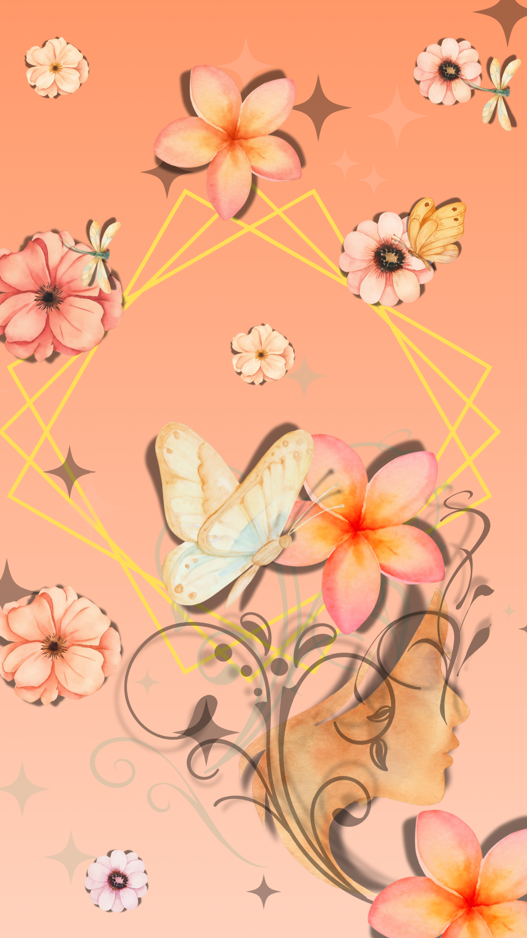 Paquete de 2 fondos de pantalla para teléfono Sunkissed Peach Duo