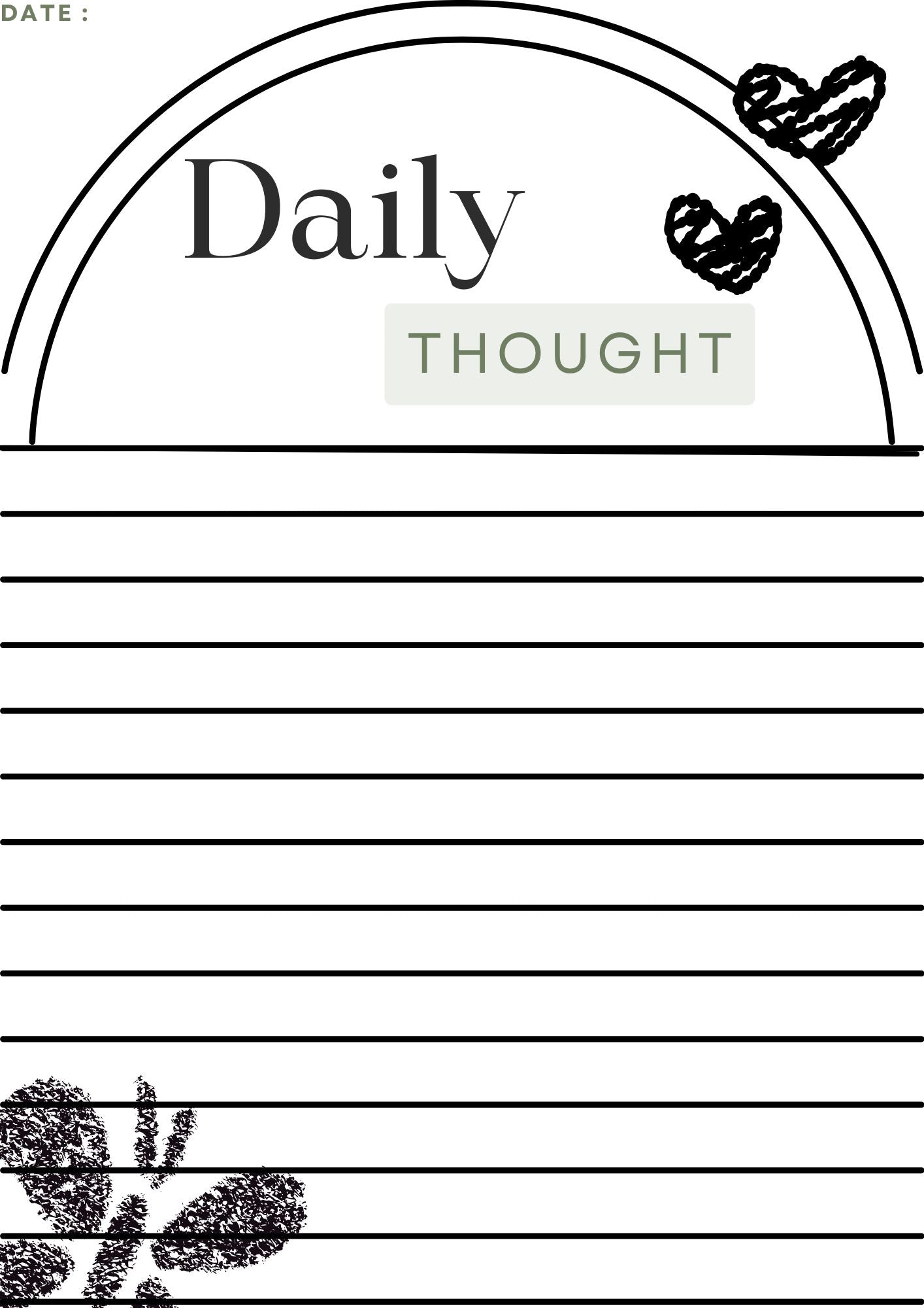 The Daily Brain Dump: Printable Digital Journal & Goblin-Mode Tracker