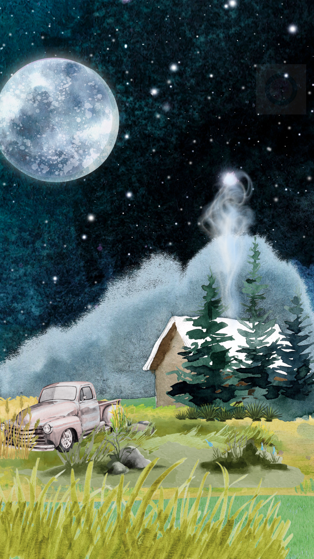 Fondo de pantalla de Mountain Nights para teléfono - Descarga digital